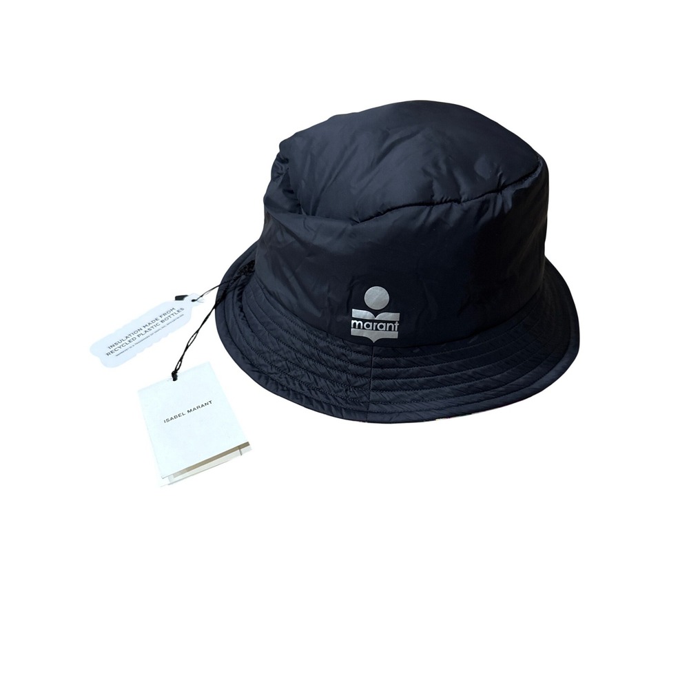 Isabel Marant Haley Bucket Hat Black Floral Reversible - Picture 8 of 9